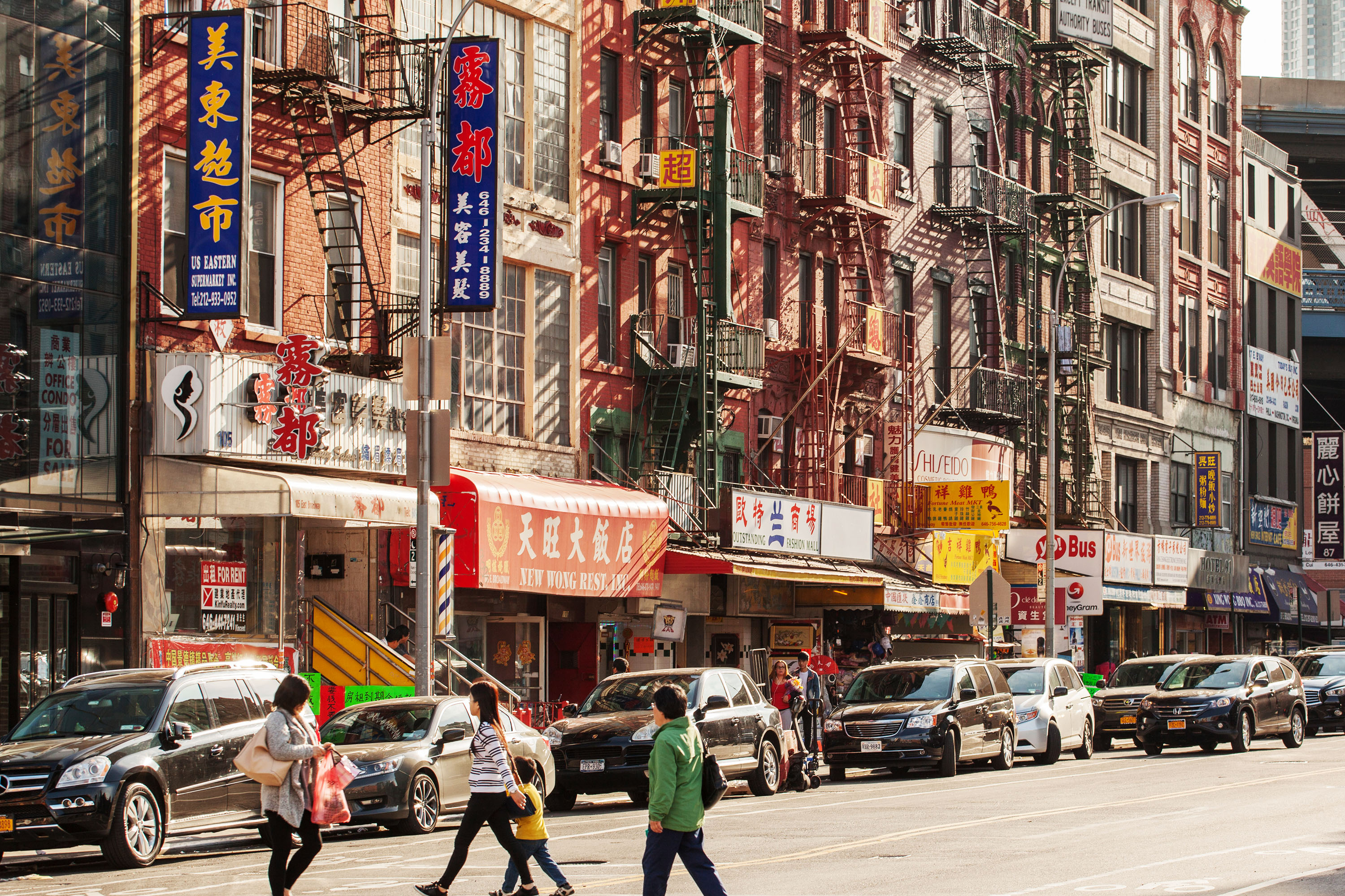 Chinatown neighborhood in Manhattan, NY